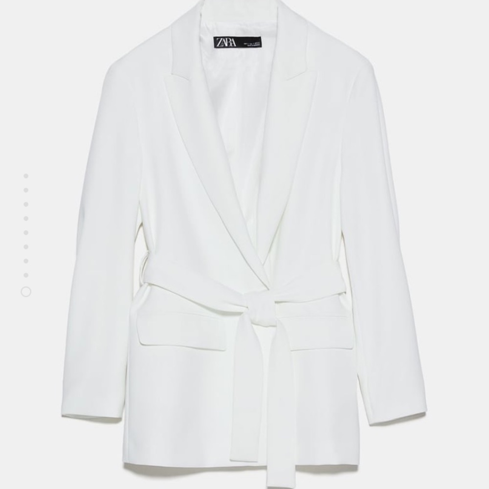 White belted blazer